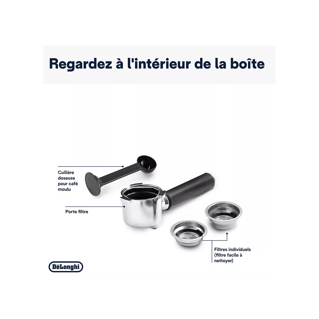 Machine à Expresso De'Longhi Dedica Style EC685.M – Buse à Mousse de Lait – 15 cm – Réservoir 1 L – Métal – Compatible Dosettes E.S.E - Thumbnail 6