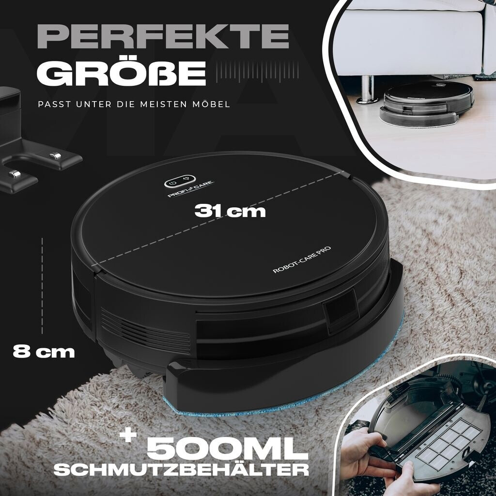 Aspirateur Robot ProfiCare PC-BSR3108 – Connecté WiFi – Fonction d’Essuyage – Noir - Thumbnail 4