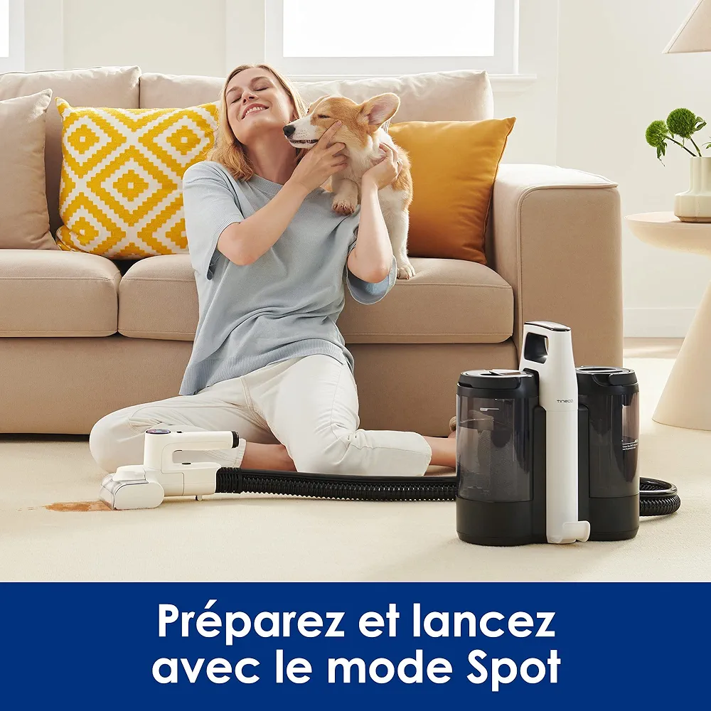 Tineco CARPET ONE Spot Essentials – Nettoyeur Intelligent Portable pour Tapis, Moquettes et Tissus d’Ameublement - Thumbnail 7