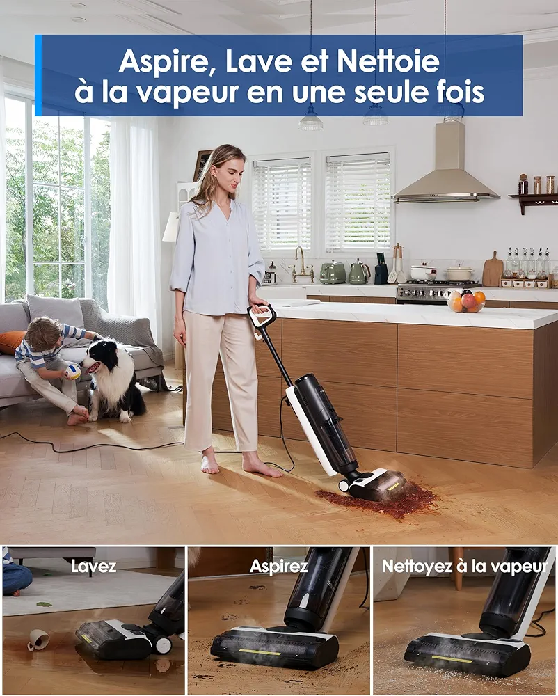 Tineco iFLOOR 5 Steam – Aspirateur Vapeur Sec et Humide Tout-en-Un - Thumbnail 2