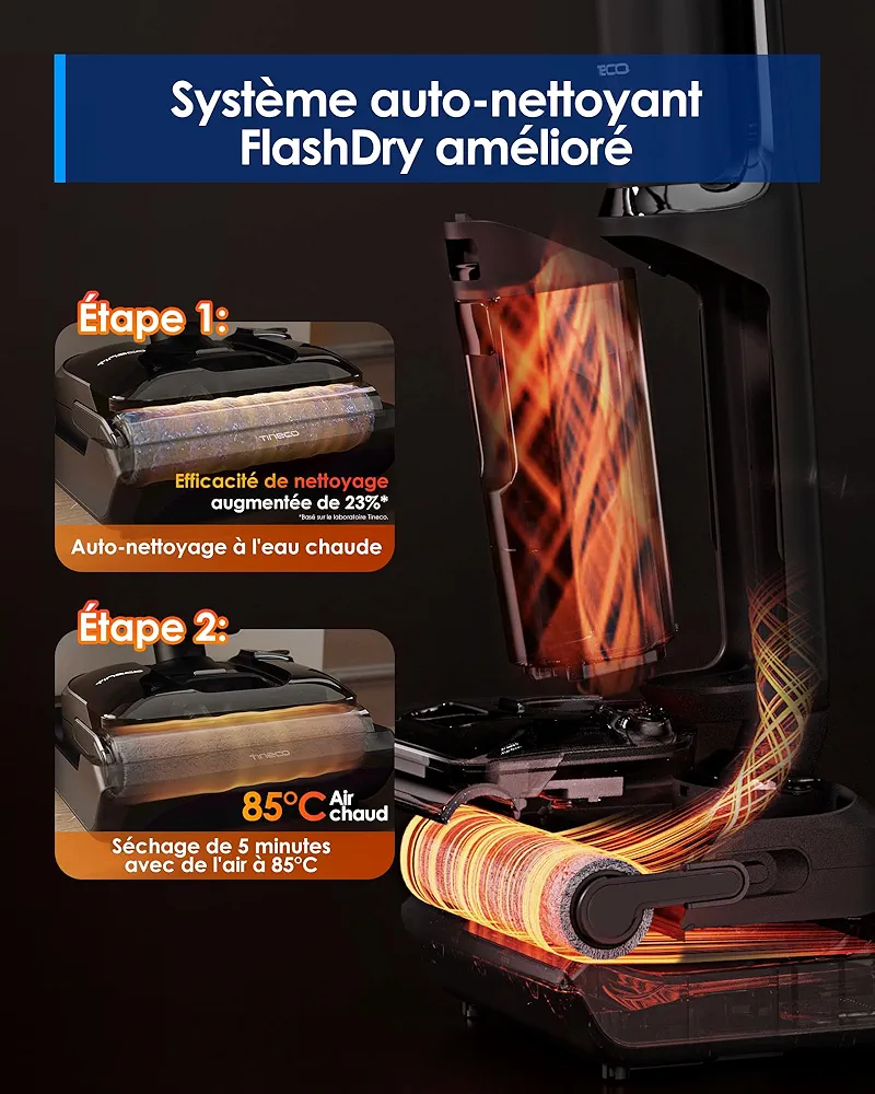 Tineco Floor One S7 Stretch Series – Nettoyeur Intelligent pour Sols Durs et Tapis - Thumbnail 7