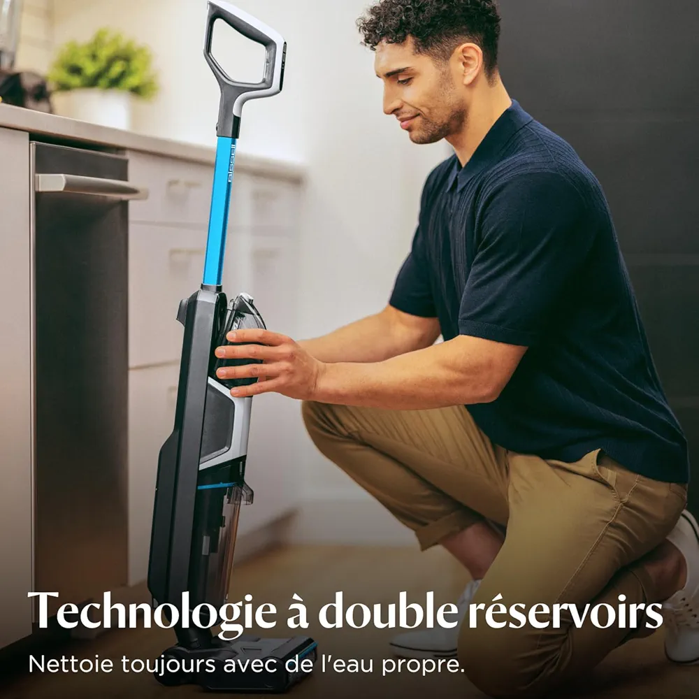Bissell CrossWave HF3 – Aspirateur Balai Laveur Sans Fil pour Sols Durs - Thumbnail 8