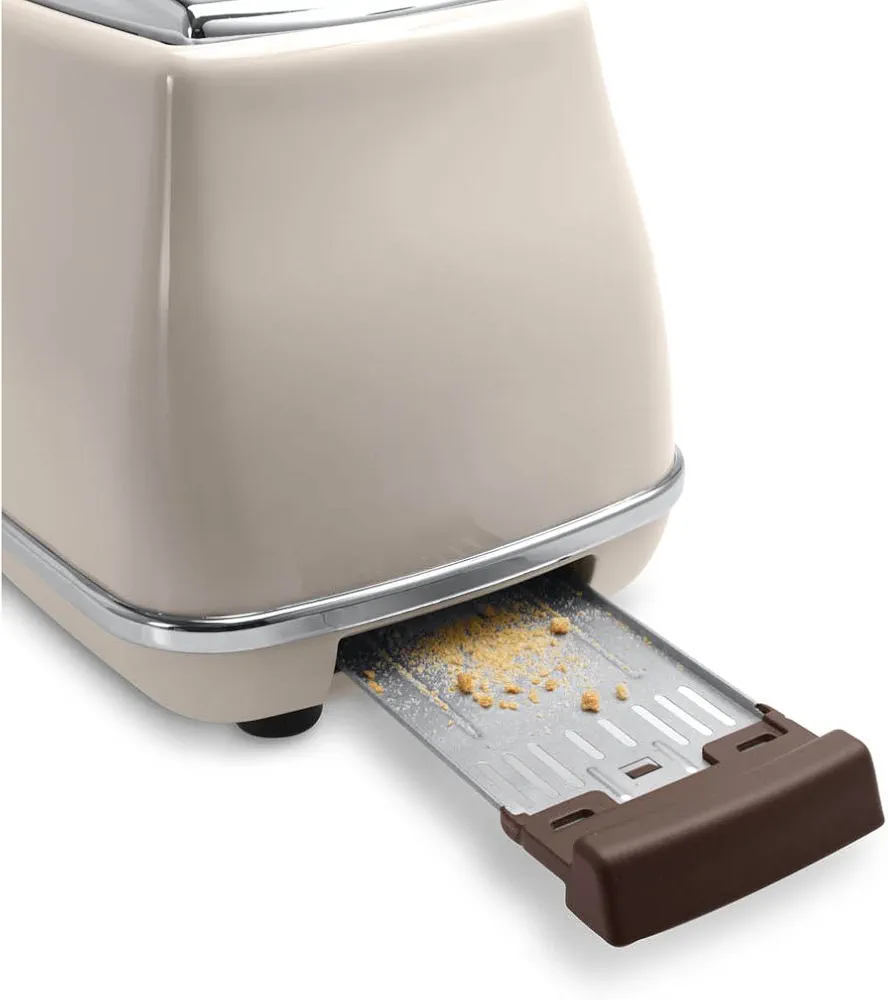 Grille pain De’Longhi Icona CTOV 2103.BG – 1,7 L – 2000 W – Style Rétro Beige - Thumbnail 5