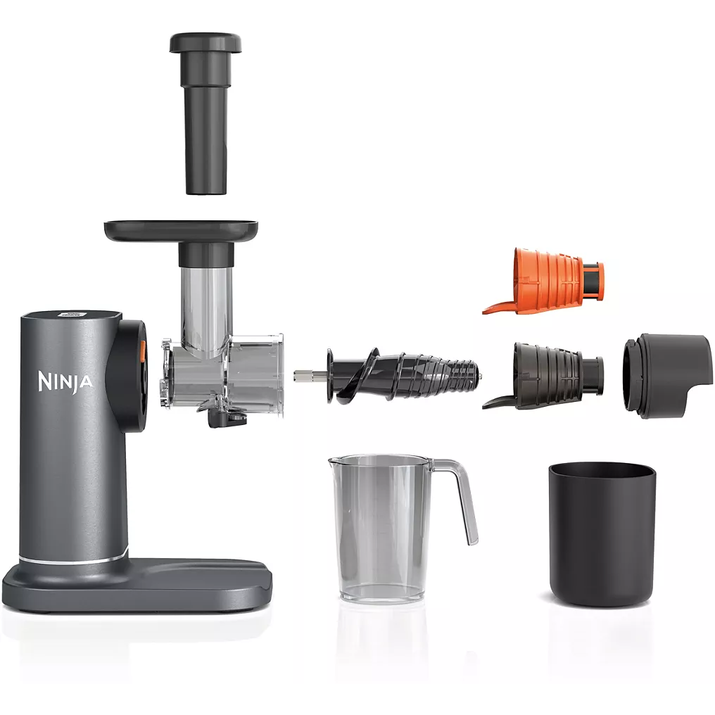 Ninja Extracteur de Jus à Pression à Froid – Carafe 700 ml et Récupérateur de Pulpe 1,1 L – Compact et Lavable au Lave-Vaisselle - Thumbnail 4
