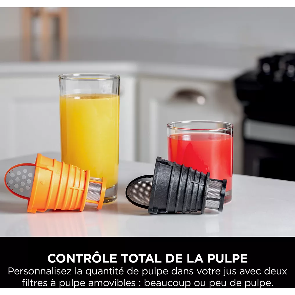 Ninja Extracteur de Jus à Pression à Froid – Carafe 700 ml et Récupérateur de Pulpe 1,1 L – Compact et Lavable au Lave-Vaisselle - Thumbnail 6
