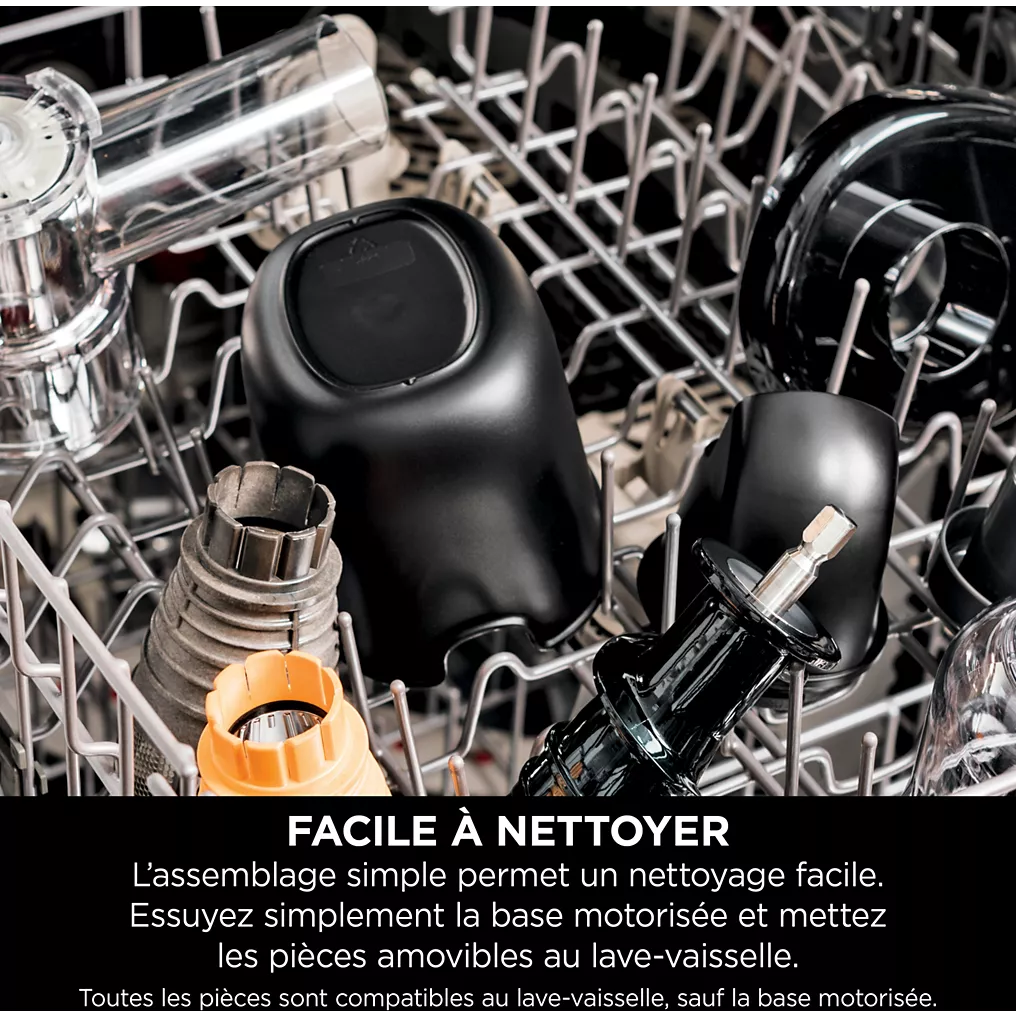 Ninja Extracteur de Jus à Pression à Froid – Carafe 700 ml et Récupérateur de Pulpe 1,1 L – Compact et Lavable au Lave-Vaisselle - Thumbnail 9