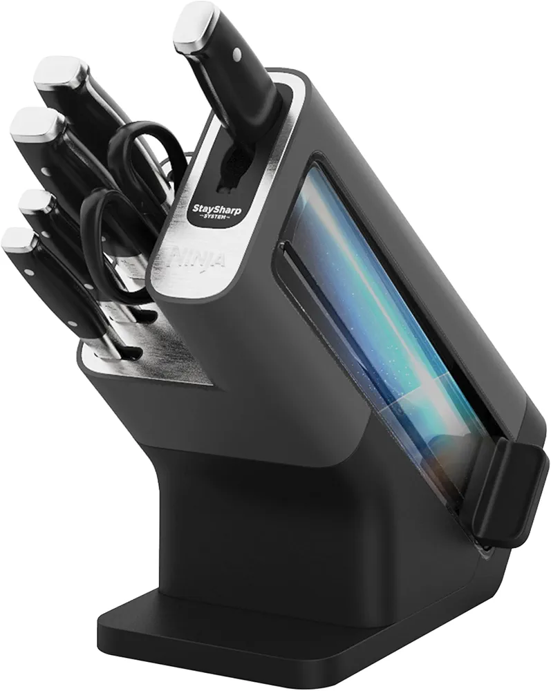 Ninja StaySharp – Ensemble de Couteaux de Cuisine 6 pièces avec Aiguiseur Intégré et Ciseaux