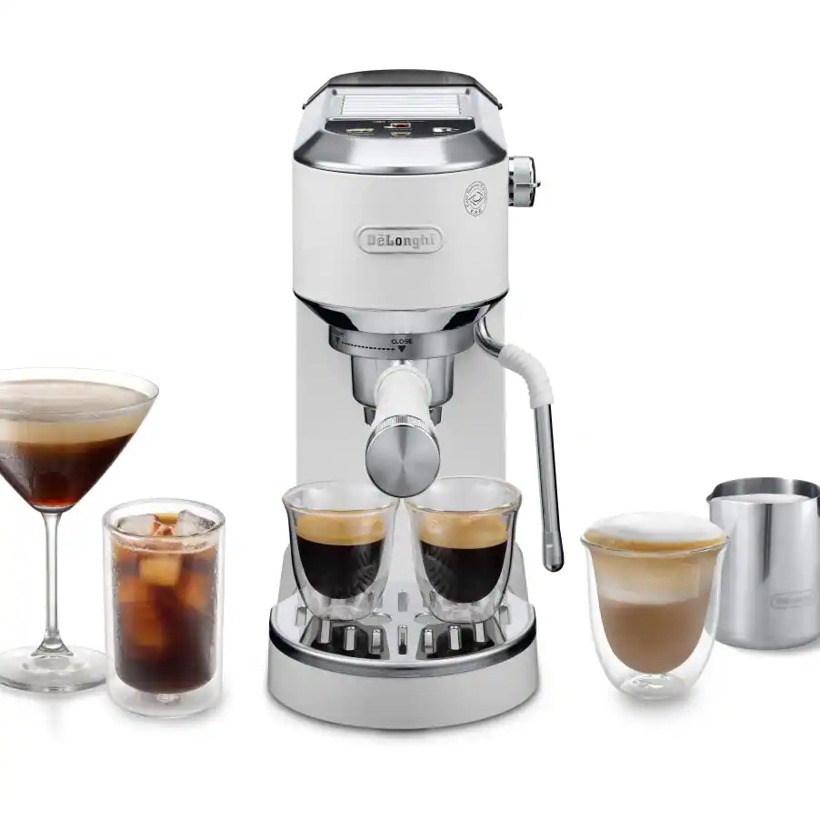De’Longhi DedicaDuo – Machine à Espresso et Cappuccino Slim, 2 tasses simultanées