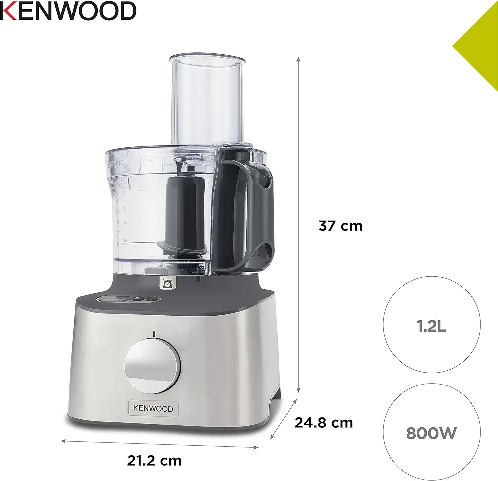 Robot de Cuisine Kenwood FDM316SS Multipro Compact+ – Avec Balance Intégrée – 11 Accessoires – Design Compact et Puissant - Thumbnail 5