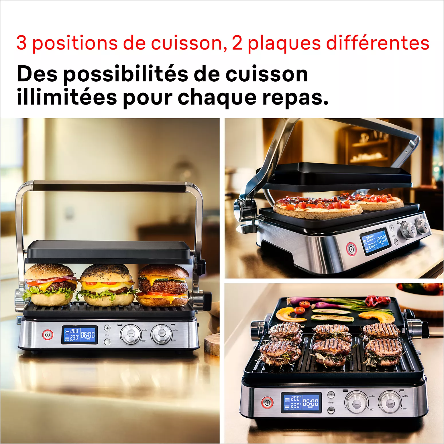 Grille-Viande Braun CG9040 – Inox, 2 Zones de Cuisson - Thumbnail 5