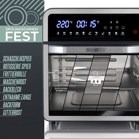 Heinrichs HFR 8209 – Friteuse / Four à Air Chaud 14 Litres XXXL - Thumbnail 5