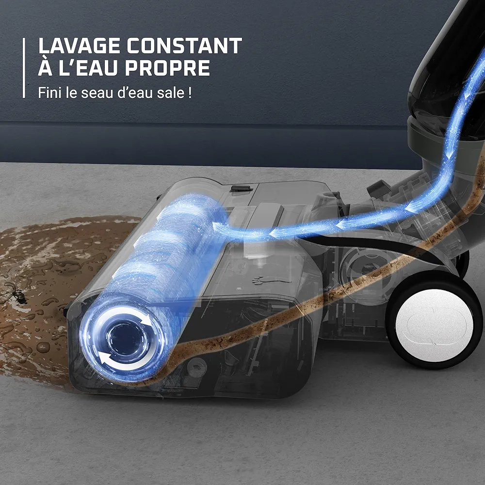 Rowenta X-Clean 4 – Aspirateur Balai Laveur Sans Fil Aspiration & lavage puissants • Intelligent • Autonettoyage • Autonomie 50 min - Thumbnail 6