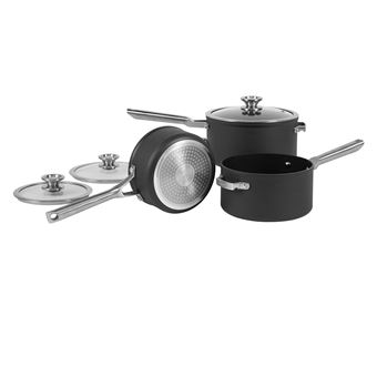 Batterie de cuisine empilable Shark Ninja Foodi ZEROSTICK – 3 pièces (Noir) - Thumbnail 2