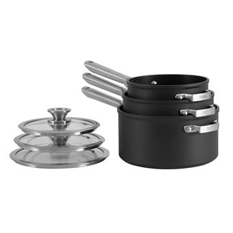 Batterie de cuisine empilable Shark Ninja Foodi ZEROSTICK – 3 pièces (Noir)