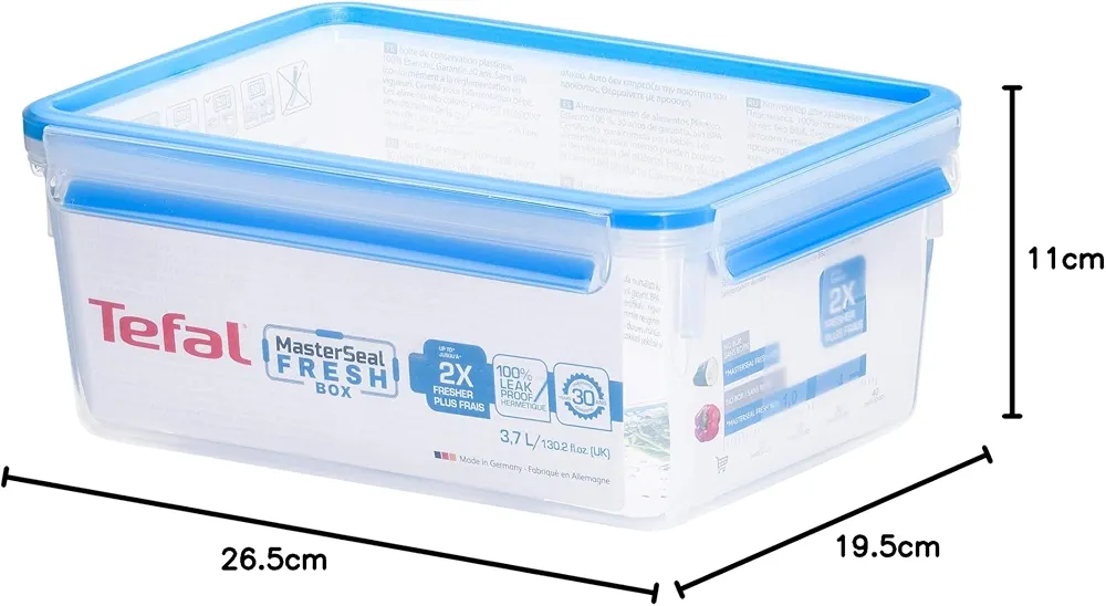 Tefal MasterSeal Fresh K3022012 – Boîte rectangulaire 3,7 L - Thumbnail 2