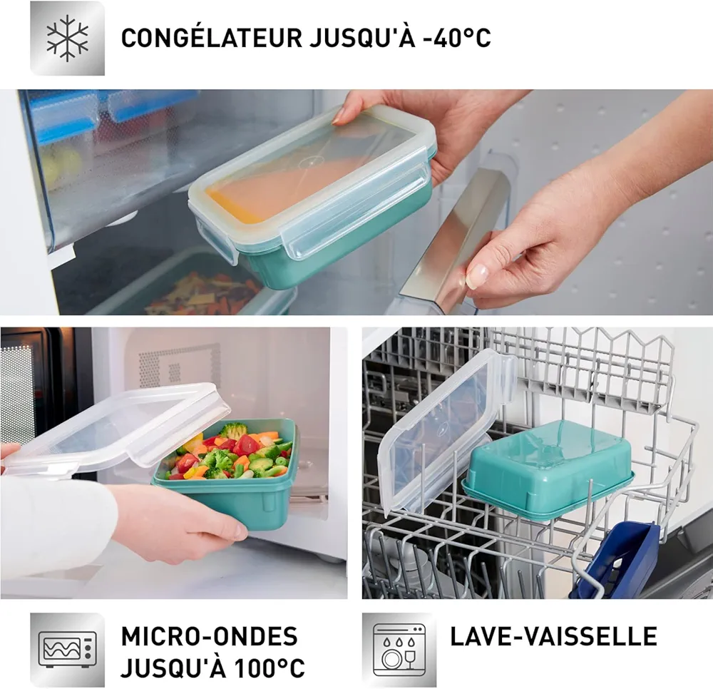 Tefal MasterSeal Colour Edition – Set 4 pièces (Bleu Aqua) - Thumbnail 4