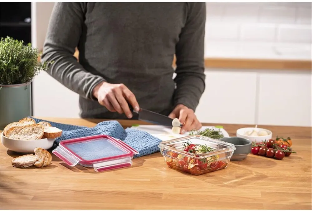 Tefal Masterseal Fresh Verre N1041410 – Boîte alimentaire carrée 0,8L empilable - Thumbnail 3