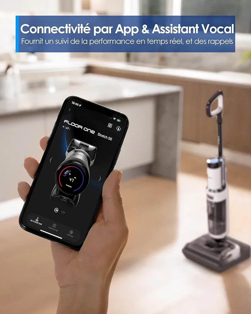 Tineco Floor One Stretch S6 Pro – Aspirateur laveur sans fil intelligent - Thumbnail 5
