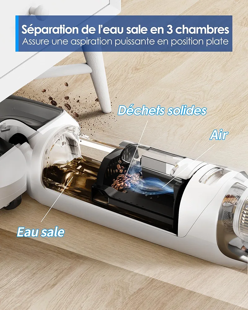 Tineco Floor One Stretch S6 Pro – Aspirateur laveur sans fil intelligent - Thumbnail 10