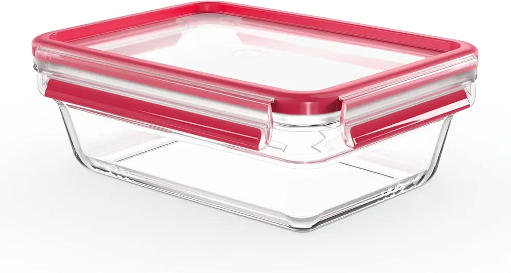 Tefal Masterseal Fresh Verre N1041010 – Boîte alimentaire rectangulaire 1,3L transparente