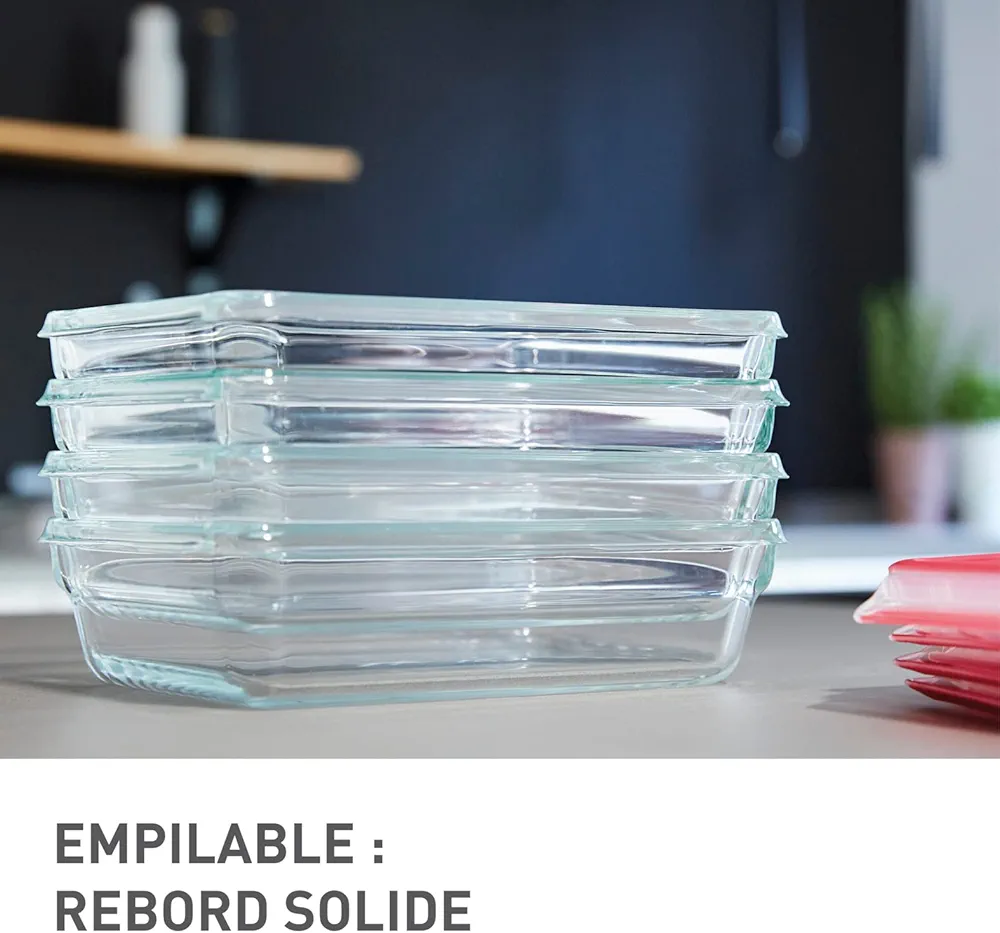 Tefal Masterseal Fresh Verre N1040510 – Boîte alimentaire rectangulaire 0,45L transparente - Thumbnail 2