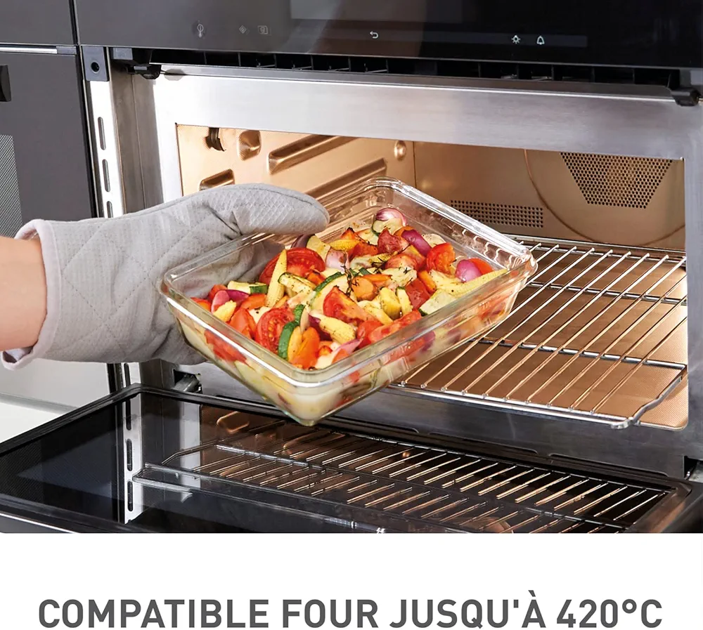 Tefal Masterseal Fresh Verre N1040510 – Boîte alimentaire rectangulaire 0,45L transparente - Thumbnail 3