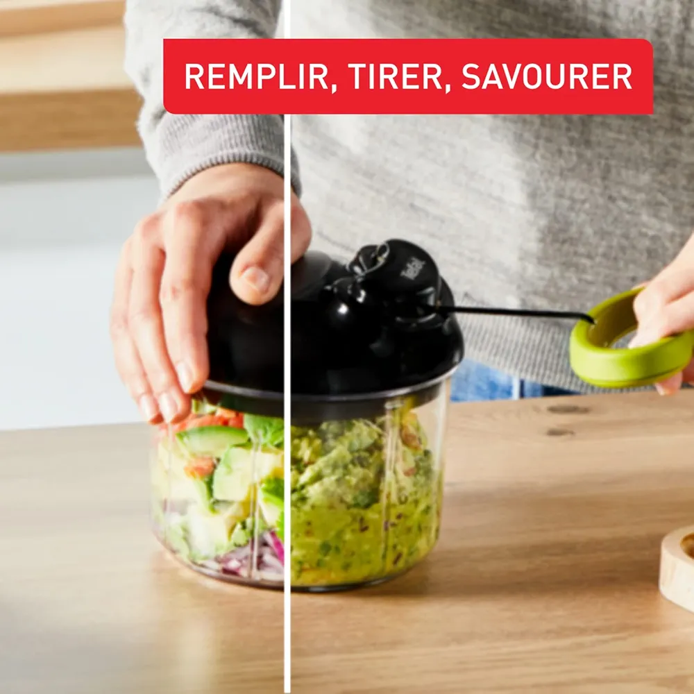 Tefal K1320404 – Hachoir manuel 5 secondes 900 ml noir/vert - Thumbnail 8