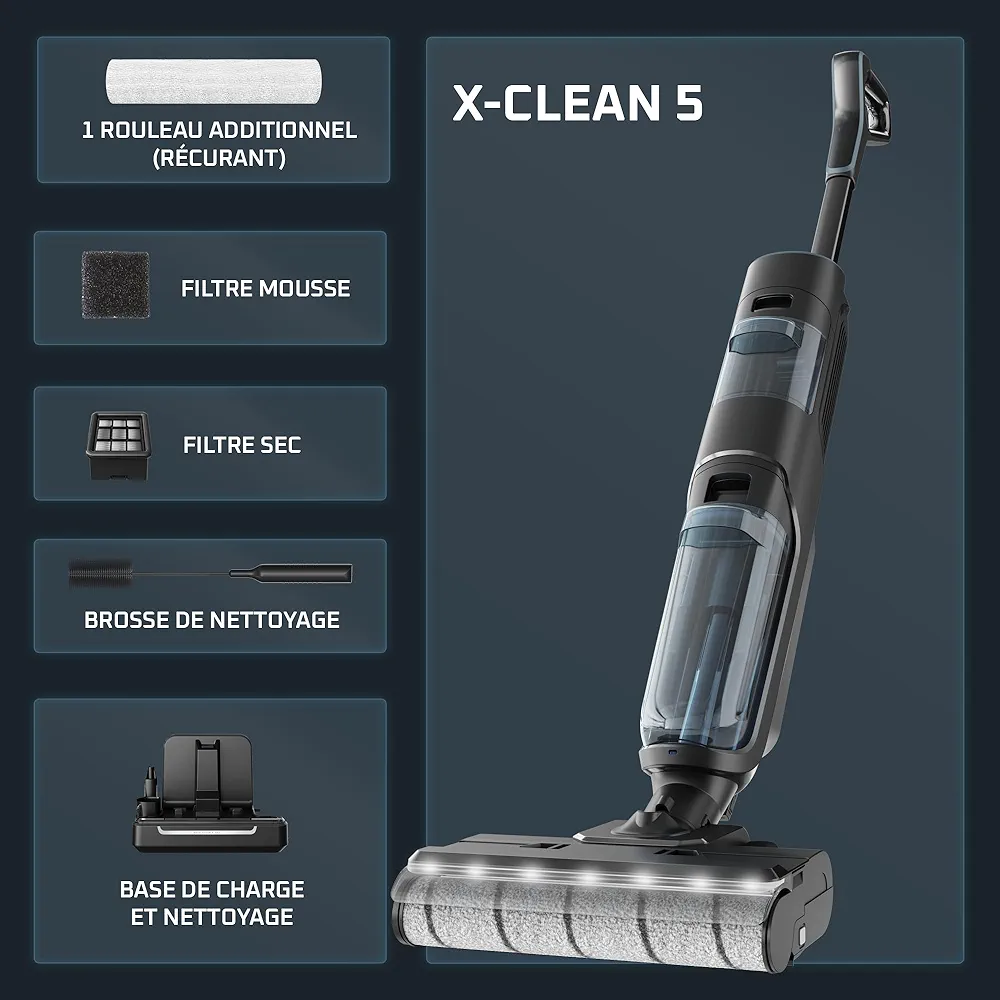 Rowenta X-Clean 5 – Aspirateur Laveur Sans Fil 2-en-1 avec Détection Auto & Séchage Air Chaud - Thumbnail 5