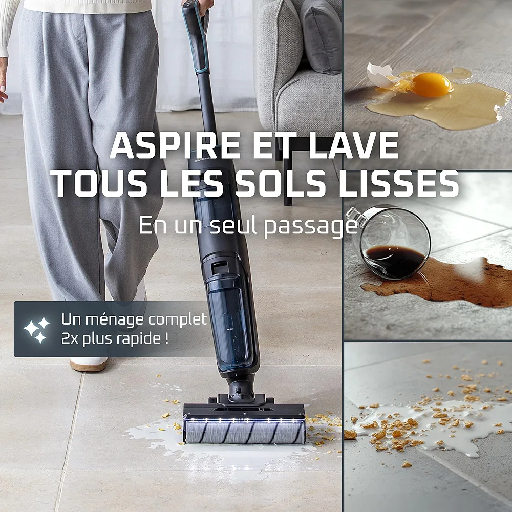 Rowenta X-Clean 5 – Aspirateur Laveur Sans Fil 2-en-1 avec Détection Auto & Séchage Air Chaud - Thumbnail 6