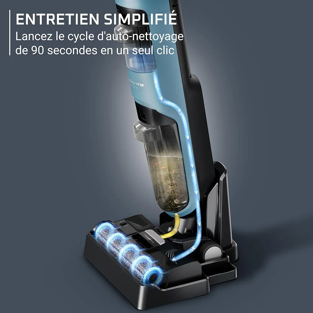 Rowenta X-Clean 2 – Aspirateur Laveur Sans Fil 2-en-1 Léger avec Modes ECO/Max - Thumbnail 2