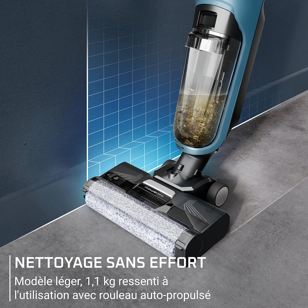 Rowenta X-Clean 2 – Aspirateur Laveur Sans Fil 2-en-1 Léger avec Modes ECO/Max - Thumbnail 7