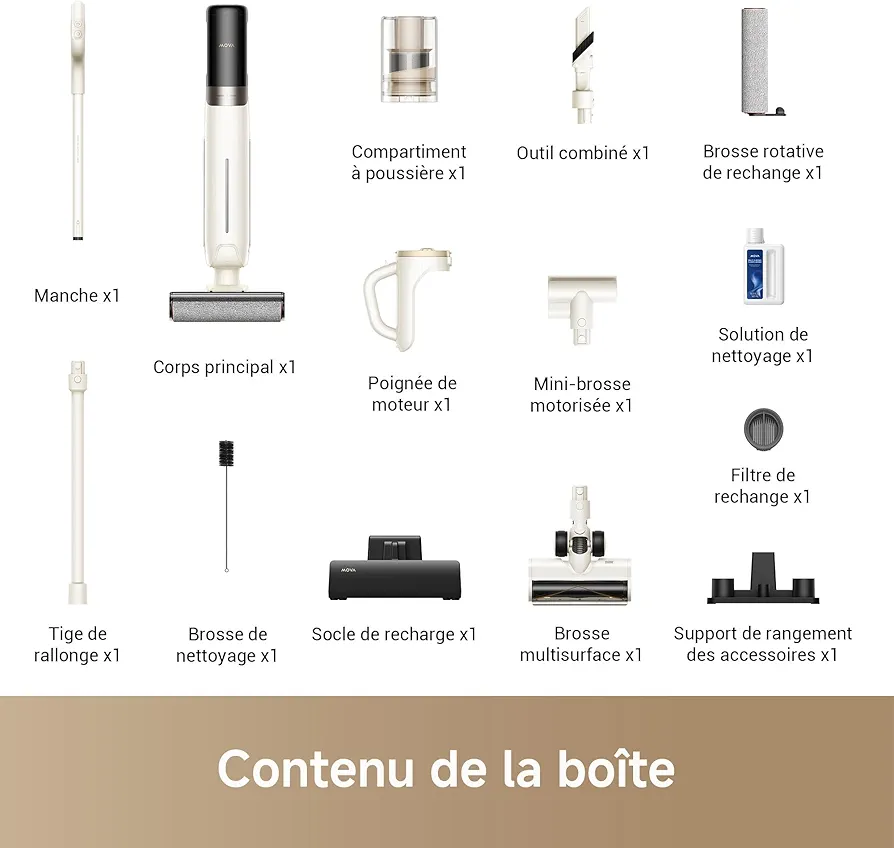 MOVA K30 Mix – Aspirateur Laveur Sans Fil Wet & Dry 18000Pa Multi-Surfaces - Thumbnail 5
