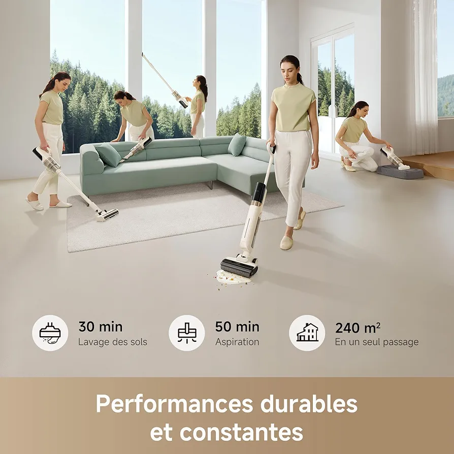MOVA K30 Mix – Aspirateur Laveur Sans Fil Wet & Dry 18000Pa Multi-Surfaces - Thumbnail 2