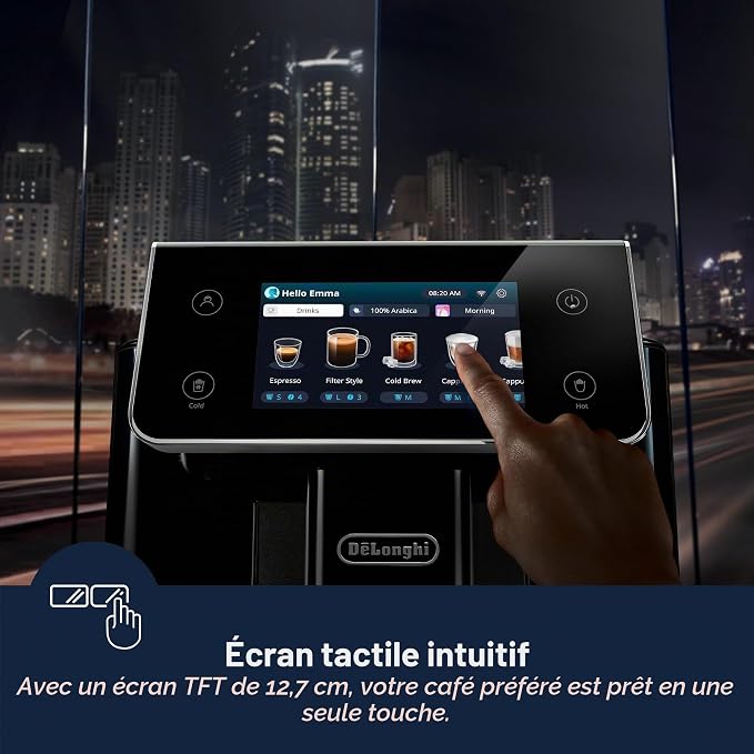 De’Longhi PrimaDonna Aromatic ECAM630.75 – Machine à Café Automatique avec Broyeur - Thumbnail 2