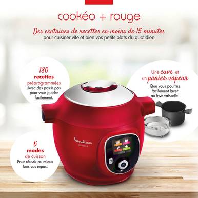 MOULINEX COOKEO+ – Multicuiseur Intelligent 6 L | 180 Recettes Préprogrammées | Cuisson Rapide - Thumbnail 5